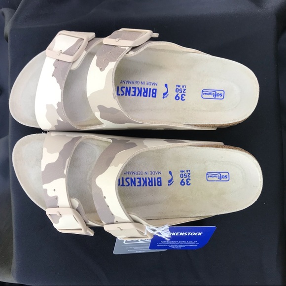 NWT Birkenstock Arizona Soft Footbed Desert Camo Birko-Flor 2-Strap - Picture 16 of 16